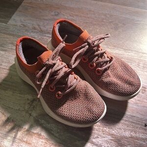 Allbirds Tree Dasher orange and Grey shoes size 8